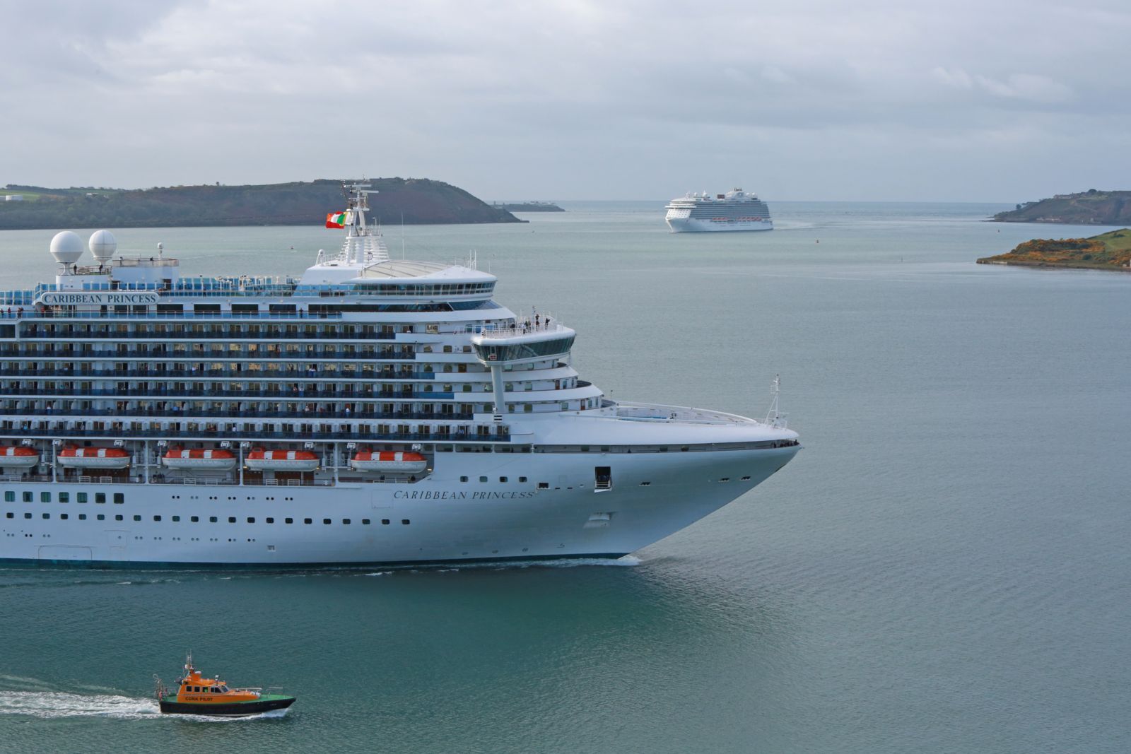 Two cruise ships in Cork Harbour
